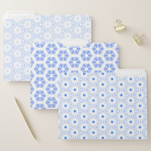 Elegant Modern Blue Geometric File Folders