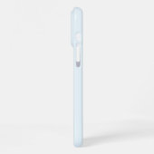 Elegant Modern Blue Initial Monogram iPhone Hülle (Linke Seite)