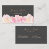 Elegant Modern Blumen Pastell Visitenkarte (Vorne/Hinten)