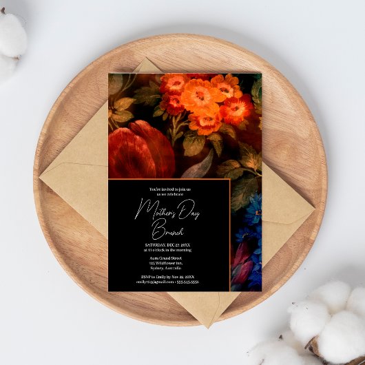 Elegant Modern Blumenstrauß Muttertag Einladung