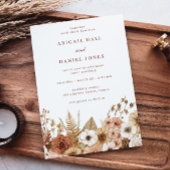 Elegant Modern Boho Floral Wedding Einladung