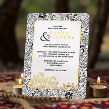 Elegant Modern Boho Schwarz-weiß Paisley Whimsical