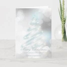 Elegant Modern Bokeh Company Holiday Karte