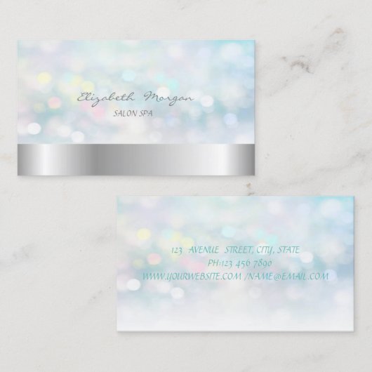 Elegant Modern Bokeh Visitenkarte (Vorne/Hinten)