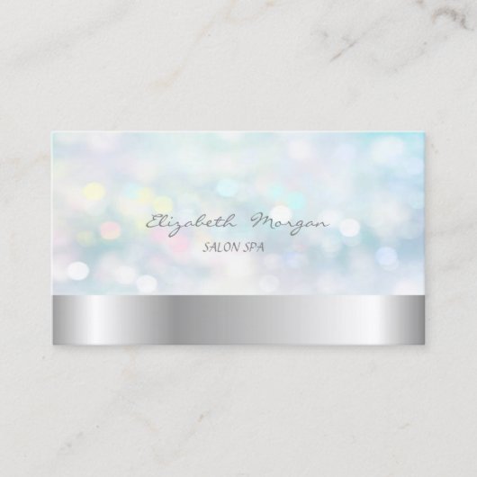 Elegant Modern Bokeh Visitenkarte (Vorderseite)