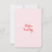 Elegant Modern Bold Red Pink Wedding RSVP Karte (Rückseite)