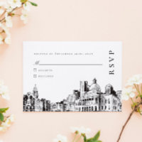 Elegant Modern Boston Sketch New England Wedding