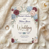 Elegant Modern Botanical All In One QR Code Einladung