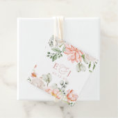 Elegant Modern Botanical Blush Pink Floral Wedding Geschenkanhänger (Beispiel)