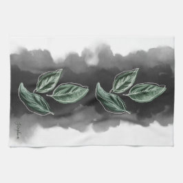 Elegant Modern Botanical Leaves Geschirrtuch