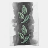 Elegant Modern Botanical Leaves Geschirrtuch (Vertikal)
