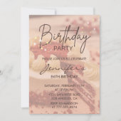 Elegant Modern Cake Sparkle 86. Geburtstag Einladung (Vorderseite)