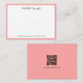 Elegant Modern Calligraphy Script Name QR Code Mitteilungskarte (Vorne/Hinten)