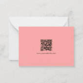Elegant Modern Calligraphy Script Name QR Code Mitteilungskarte (Rückseite)