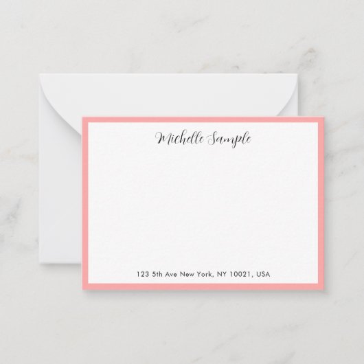 Elegant Modern Calligraphy Script Name QR Code Mitteilungskarte (Vorderseite)