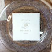 Elegant Modern Calligraphy Script Wedding Gold Servietten Mit Folie