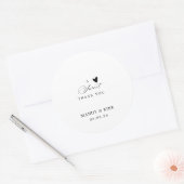 Elegant Modern Calligraphy Wedding Favor Sticker (Umschlag)