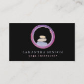 Elegant Modern Chakras Zen Stones and Enso circle Visitenkarte (Vorderseite)