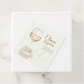 Elegant Modern Cheers White Wine 50. Geburtstag Geschenkanhänger (Beispiel)
