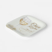 Elegant Modern Cheers White Wine 50. Geburtstag Pappteller (Gewinkelt)