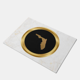 Elegant Modern Chic Black and Gold Florida Theme  Fußmatte