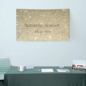 Elegant Modern Chic Glittery Bokeh, Banner (Messeveranstaltung)