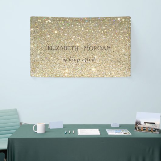 Elegant Modern Chic Glittery Bokeh, Banner (Messeveranstaltung)