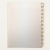 Elegant Modern,Chic Roségold-Pinselstrich Planer (Rückseite)