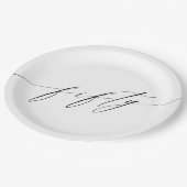 Elegant Modern Chic Script 50. Geburtstag Pappteller (Schrägansicht)