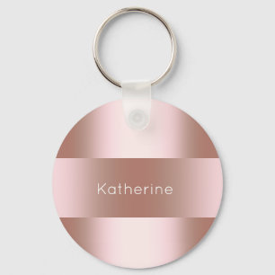 Elegant modern chick rose gold pattern schlüsselanhänger