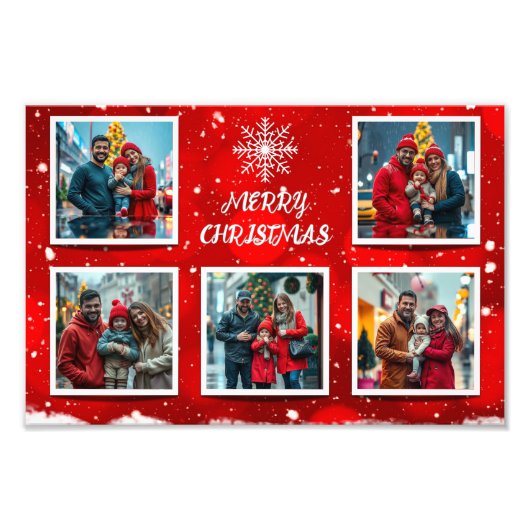 Elegant Modern Christmas Family Photo Design Fotodruck (Vorne)