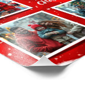 Elegant Modern Christmas Family Photo Design Fotodruck (Ecke)
