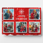 Elegant Modern Christmas Family Photo Design Fotoplatte (Vorderseite)