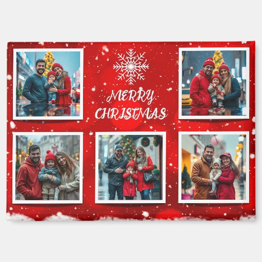 Elegant Modern Christmas Family Photo Design Magnet (Vorderseite)