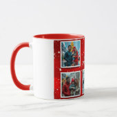 Elegant Modern Christmas Family Photo Design Tasse (Links)