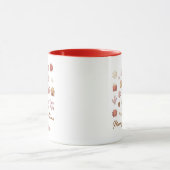 Elegant Modern Christmas Gold & Red Minimal Design Tasse (Zentrum)