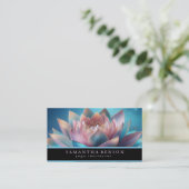 Elegant Modern Colorful Lotus Flower Logo Yoga Visitenkarte (Stehend Vorderseite)
