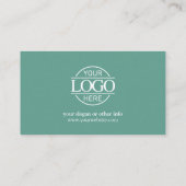 Elegant Modern Company Business Logo Teal Green Treuekarte (Rückseite)