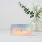 Elegant Modern Confetti Chic Holographic Rabattkarte (Stehend Vorderseite)