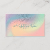 Elegant Modern Confetti Chic Holographic Rabattkarte (Vorderseite)