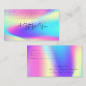 Elegant Modern Confetti farbenfroh Ombre Holograph Rabattkarte (Vorne/Hinten)