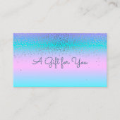 Elegant Modern Confetti Holographic Ombre Rabattkarte (Vorderseite)