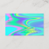 Elegant Modern Confetti Holographic Rabattkarte (Rückseite)
