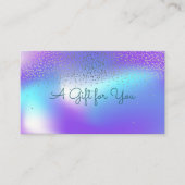 Elegant Modern Confetti Ombre Holographic Rabattkarte (Vorderseite)
