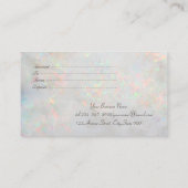 Elegant Modern Confetti Opal Holographic Rabattkarte (Rückseite)