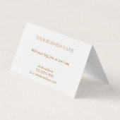 Elegant Modern Copper Custom Photo Template  Visitenkarten (Rückseite)