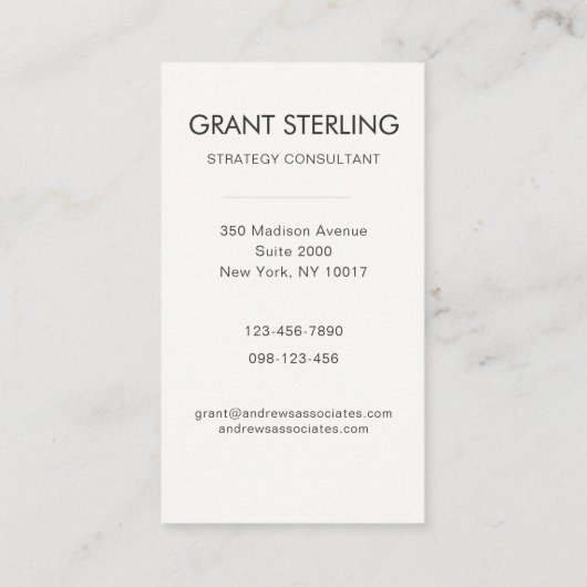 Elegant Modern Corporate Visitenkarte (Rückseite)