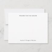 Elegant Modern Couple Navy Blue Vielen Dank Mitteilungskarte (Vorderseite)