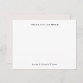 Elegant Modern Couple Typografy Ecru Vielen Dank Mitteilungskarte (Vorne/Hinten)