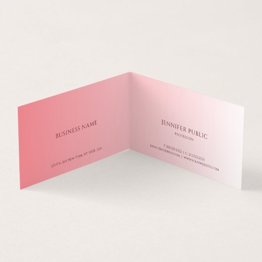 Elegant Modern Create Your Own Template Visitenkarten (Innenseite)